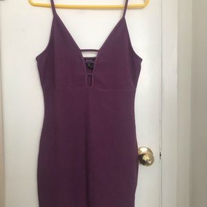 Purple cleavage dress